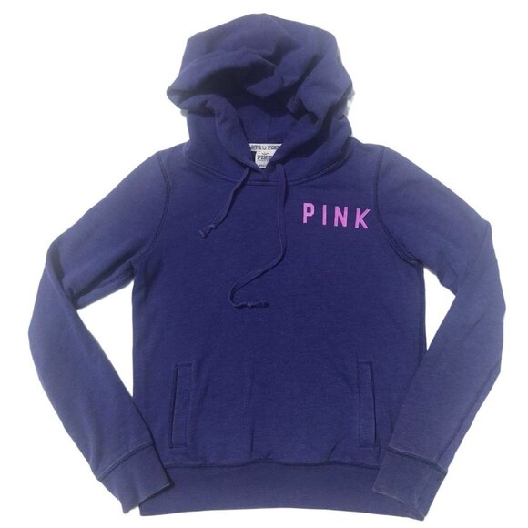 PINK Victoria's Secret "Love Pink" Hoodie Small Pullover Sweatshirt - Picture 2 of 10